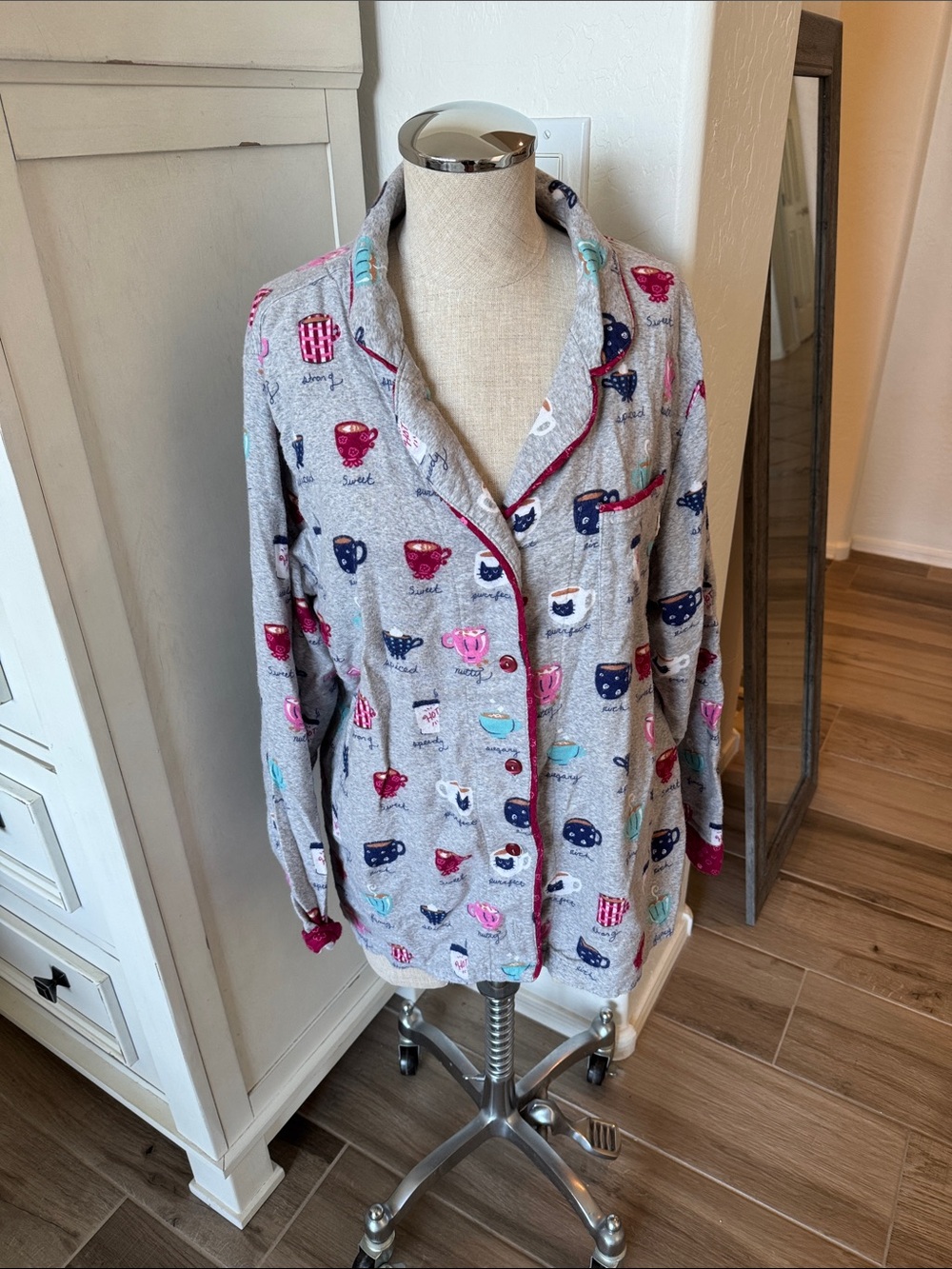 munki munki L tea coffee print 2 piece pj set